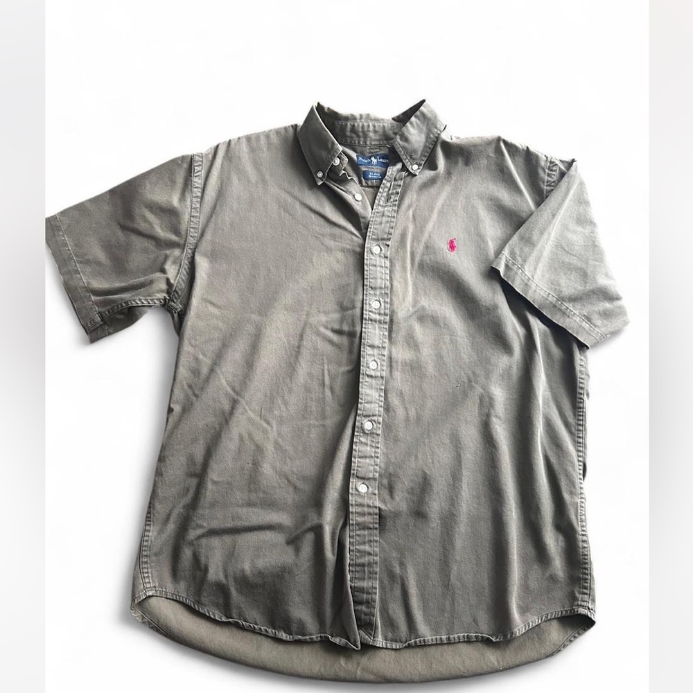 Ralph Lauren Olive Green short sleeve Camp Shirt. Men’s Size Large. - Picture 2 of 4